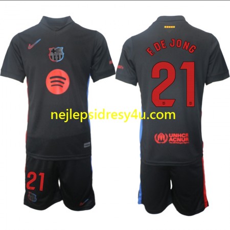 Fotbalový Dres FC Barcelona F DE JONG 21 Dětské Venkovní 2024/25